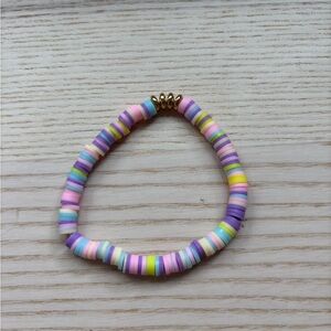Purple and Pink Beaded Jewelry Bracelet